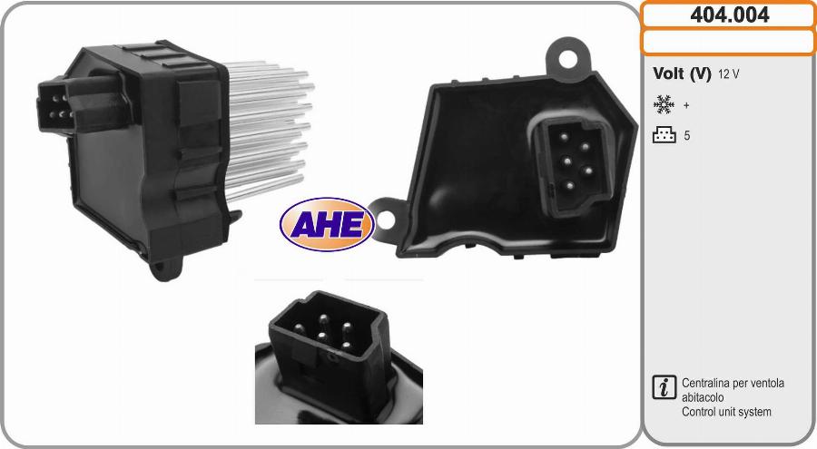 AHE 404.004 - Centralina, Ventola elettr. (Raffreddamento motore) www.autoricambit.com