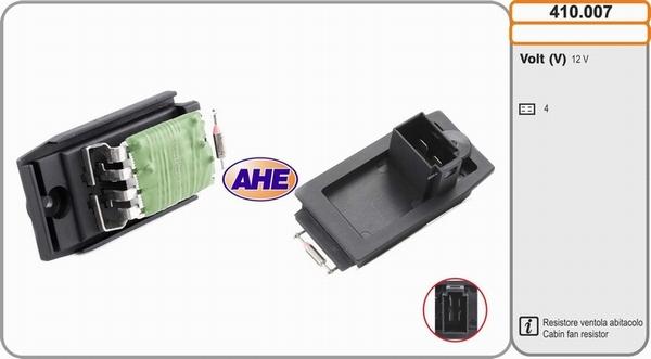 AHE 410.007 - Resistore addizionale, Elettromotore-Ventola radiatore www.autoricambit.com