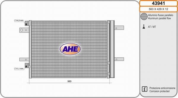 AHE 43941 - Condensatore, Climatizzatore www.autoricambit.com