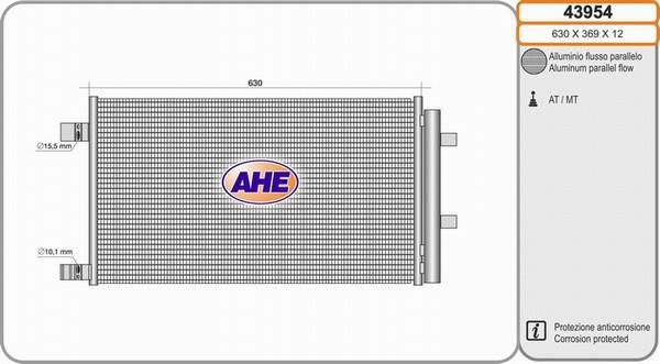 AHE 43954 - Condensatore, Climatizzatore www.autoricambit.com