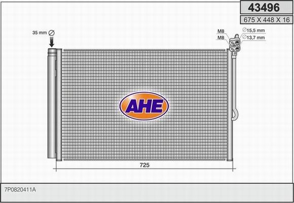 AHE 43496 - Condensatore, Climatizzatore www.autoricambit.com