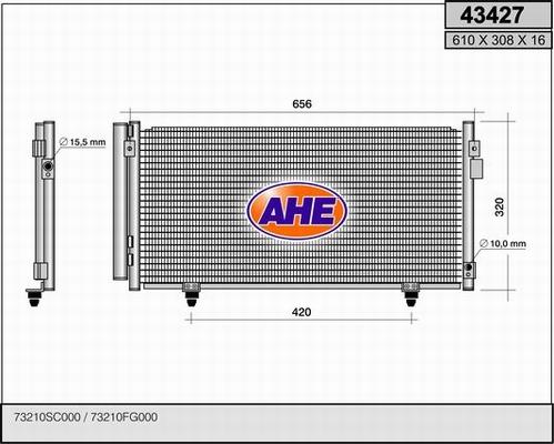 AHE 43427 - Condensatore, Climatizzatore www.autoricambit.com