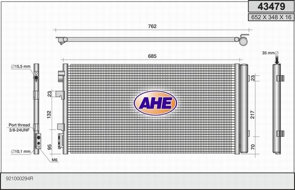 AHE 43479 - Condensatore, Climatizzatore www.autoricambit.com