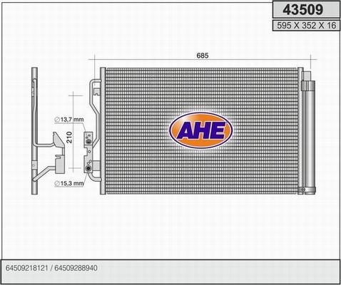 AHE 43509 - Condensatore, Climatizzatore www.autoricambit.com