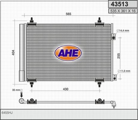 AHE 43513 - Condensatore, Climatizzatore www.autoricambit.com