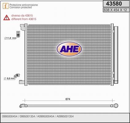 AHE 43580 - Condensatore, Climatizzatore www.autoricambit.com