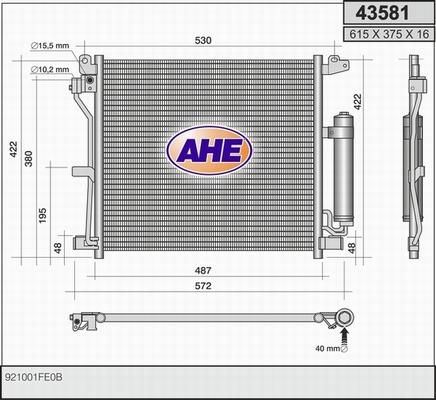 AHE 43581 - Condensatore, Climatizzatore www.autoricambit.com