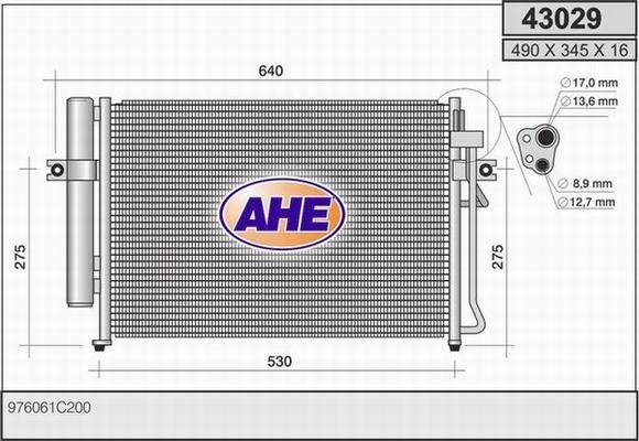 AHE 43029 - Condensatore, Climatizzatore www.autoricambit.com