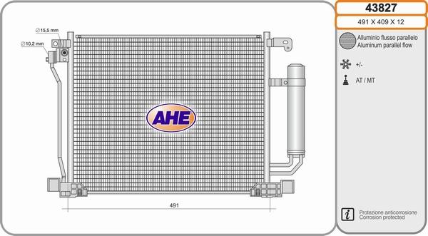 AHE 43827 - Condensatore, Climatizzatore www.autoricambit.com