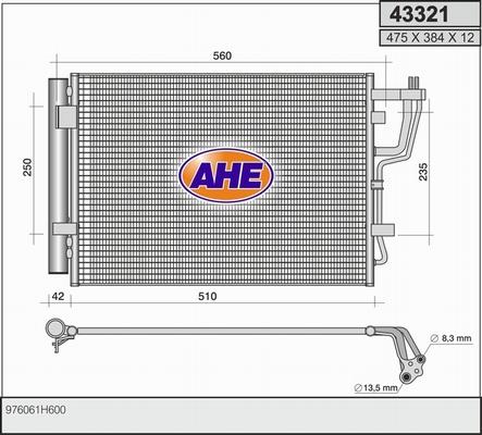 AHE 43321 - Condensatore, Climatizzatore www.autoricambit.com