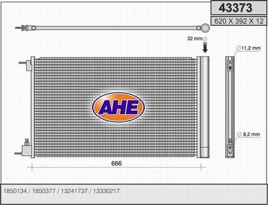 AHE 43373 - Condensatore, Climatizzatore www.autoricambit.com