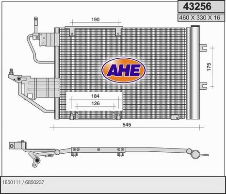 AHE 43256 - Condensatore, Climatizzatore www.autoricambit.com