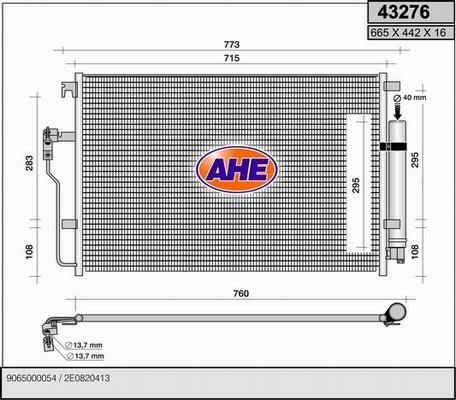 AHE 43276 - Condensatore, Climatizzatore www.autoricambit.com