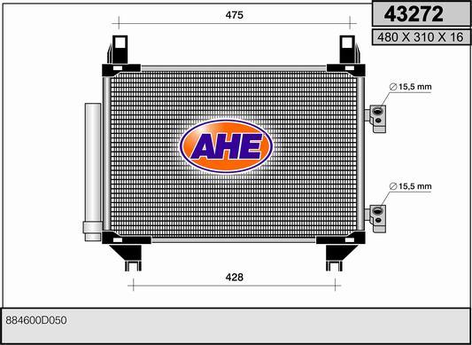 AHE 43272 - Condensatore, Climatizzatore www.autoricambit.com