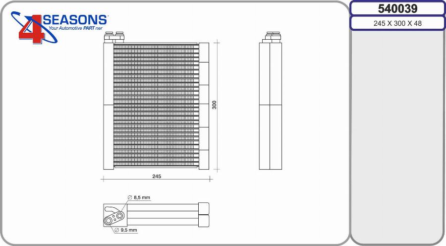 AHE 540039 - Evaporatore, Climatizzatore www.autoricambit.com