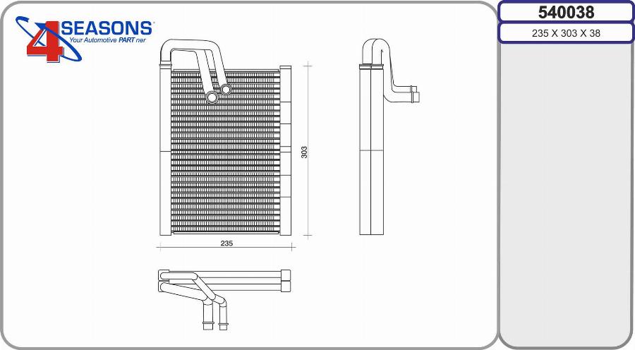 AHE 540038 - Evaporatore, Climatizzatore www.autoricambit.com