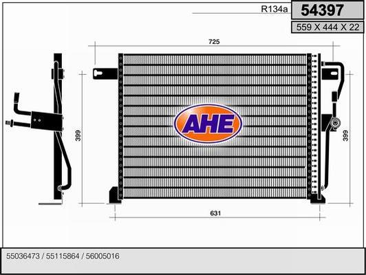 AHE 54397 - Condensatore, Climatizzatore www.autoricambit.com