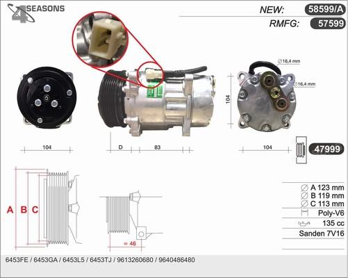 AHE 58599/A - Compressore, Climatizzatore www.autoricambit.com