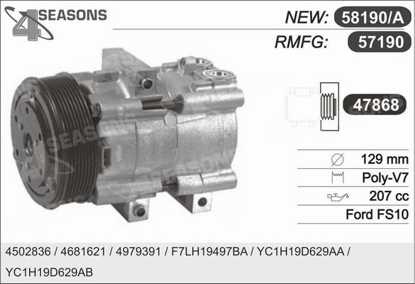 AHE 58190/A - Compressore, Climatizzatore www.autoricambit.com