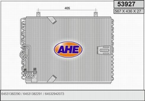 AHE 53927 - Condensatore, Climatizzatore www.autoricambit.com