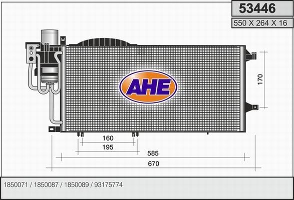 AHE 53446 - Condensatore, Climatizzatore www.autoricambit.com