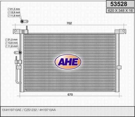 AHE 53528 - Condensatore, Climatizzatore www.autoricambit.com