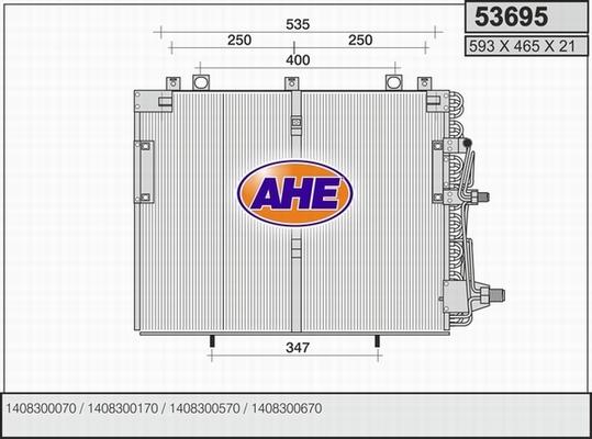 AHE 53695 - Condensatore, Climatizzatore www.autoricambit.com