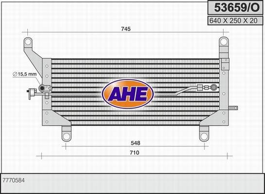 AHE 53659/O - Condensatore, Climatizzatore www.autoricambit.com