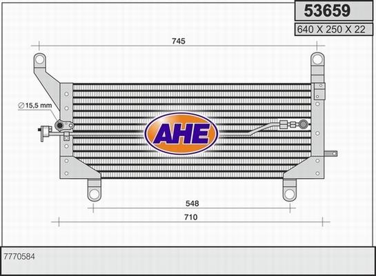 AHE 53659 - Condensatore, Climatizzatore www.autoricambit.com