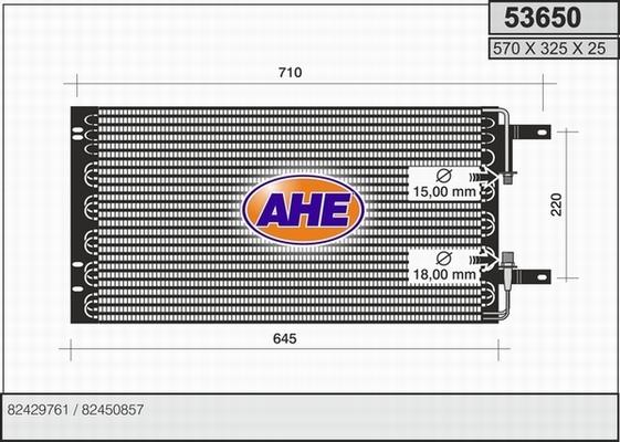 AHE 53650 - Condensatore, Climatizzatore www.autoricambit.com