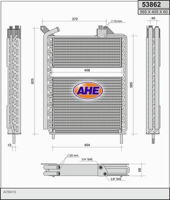 AHE 53862 - Condensatore, Climatizzatore www.autoricambit.com