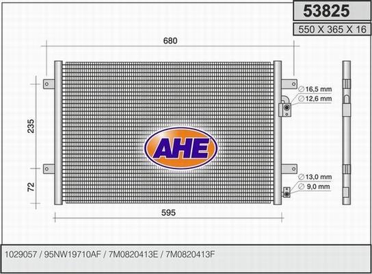 AHE 53825 - Condensatore, Climatizzatore www.autoricambit.com