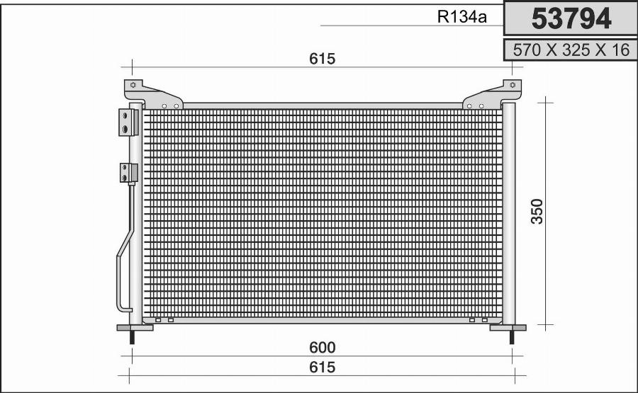 AHE 53794 - Condensatore, Climatizzatore www.autoricambit.com