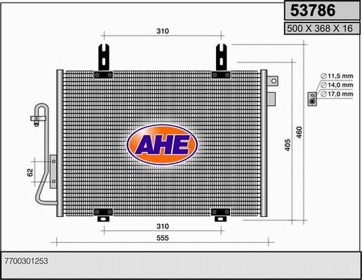 AHE 53786 - Condensatore, Climatizzatore www.autoricambit.com