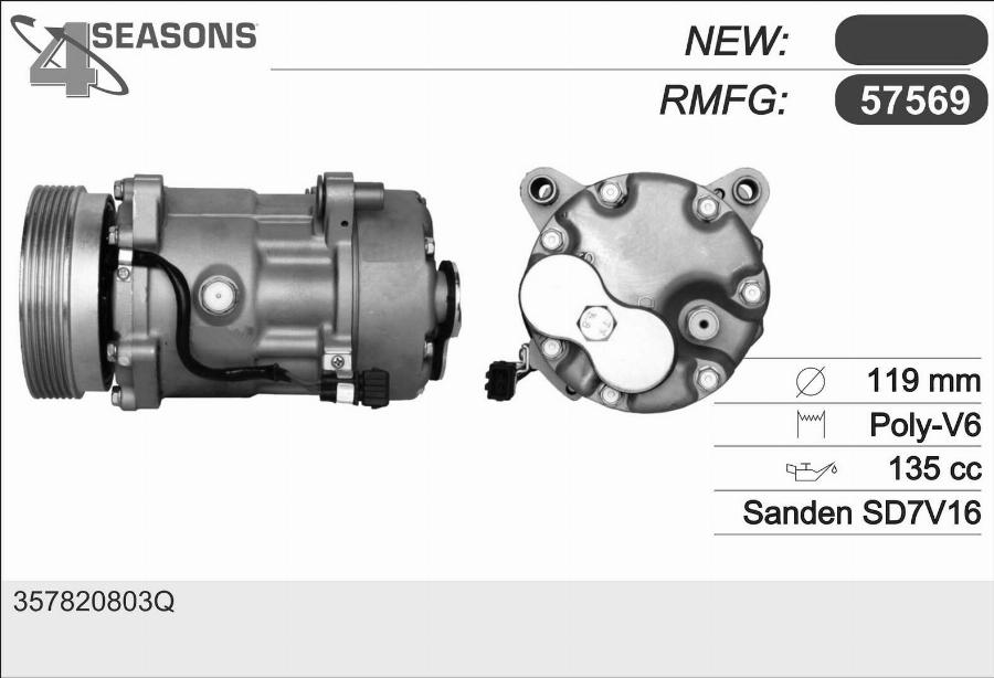 AHE 57569 - Compressore, Climatizzatore www.autoricambit.com