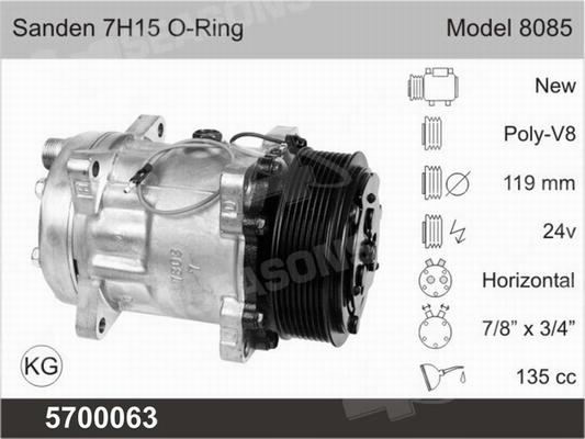 AHE 5700063 - Compressore, Climatizzatore www.autoricambit.com