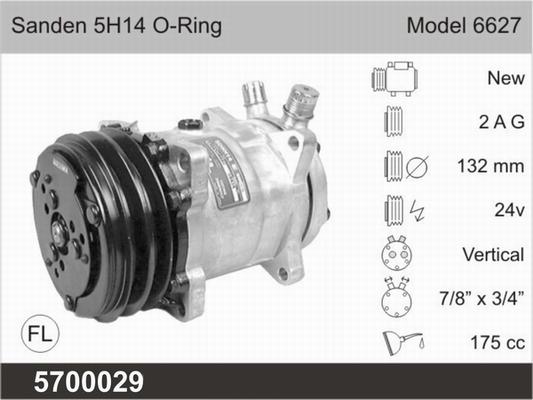 AHE 5700029 - Compressore, Climatizzatore www.autoricambit.com