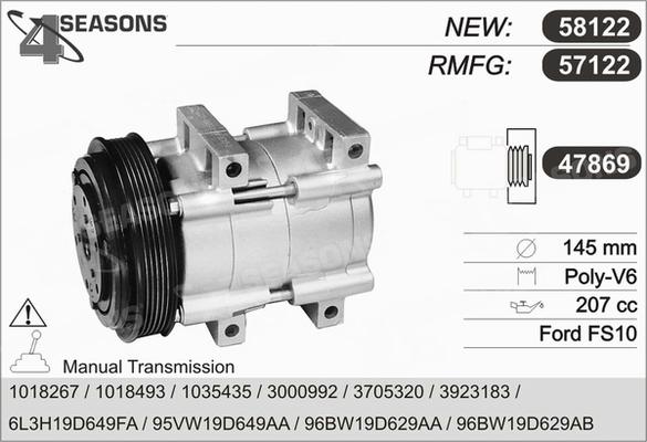 AHE 57122 - Compressore, Climatizzatore www.autoricambit.com