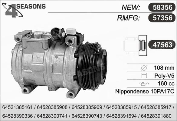 AHE 57356 - Compressore, Climatizzatore www.autoricambit.com