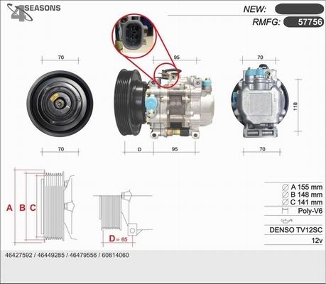 AHE 57756 - Compressore, Climatizzatore www.autoricambit.com