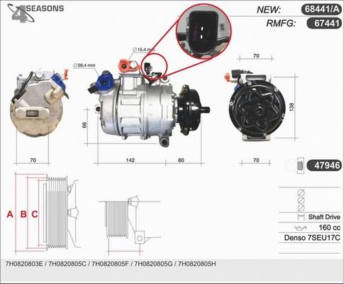 AHE 68441/A - Compressore, Climatizzatore www.autoricambit.com