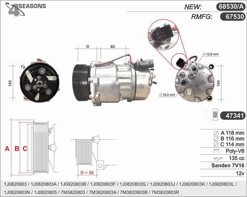 AHE 68530/A - Compressore, Climatizzatore www.autoricambit.com