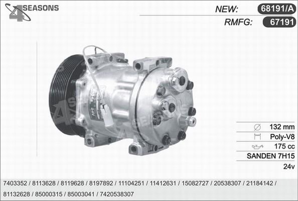 AHE 68191/A - Compressore, Climatizzatore www.autoricambit.com