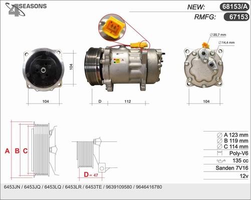 AHE 68153/A - Compressore, Climatizzatore www.autoricambit.com