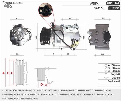 AHE 68131/A - Compressore, Climatizzatore www.autoricambit.com