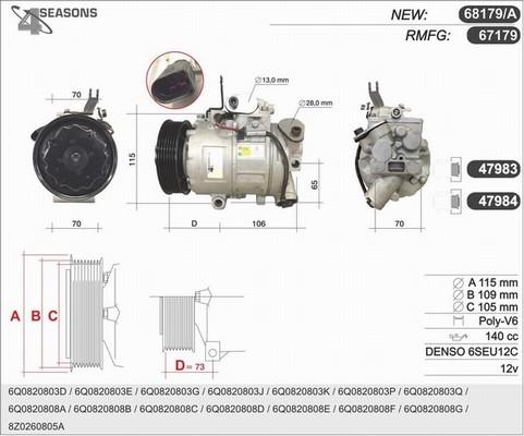 AHE 68179/A - Compressore, Climatizzatore www.autoricambit.com