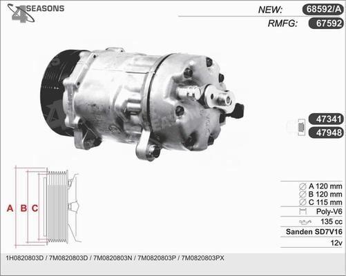 AHE 67592 - Compressore, Climatizzatore www.autoricambit.com