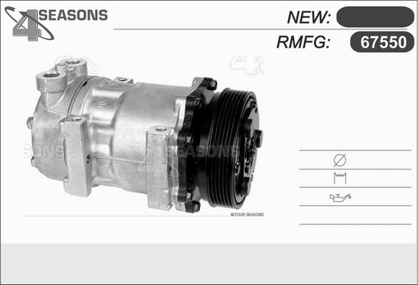 AHE 67550 - Compressore, Climatizzatore www.autoricambit.com