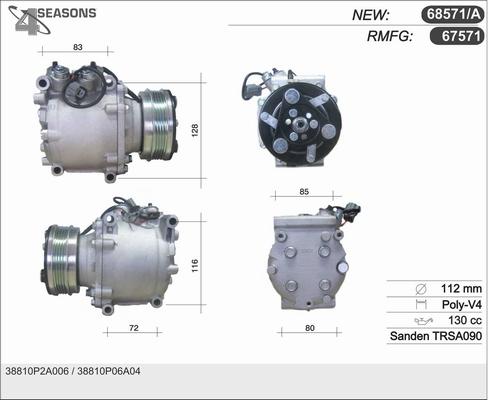 AHE 67571 - Compressore, Climatizzatore www.autoricambit.com