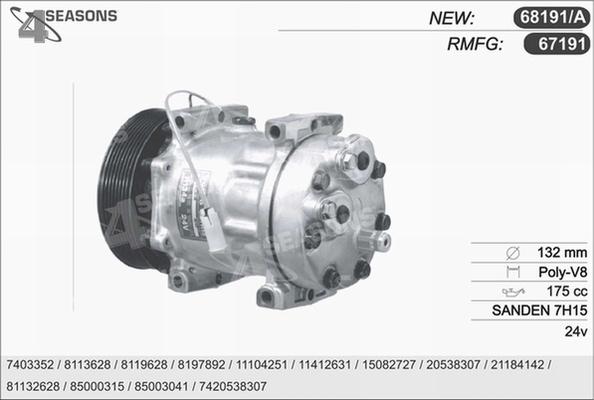 AHE 67191 - Compressore, Climatizzatore www.autoricambit.com